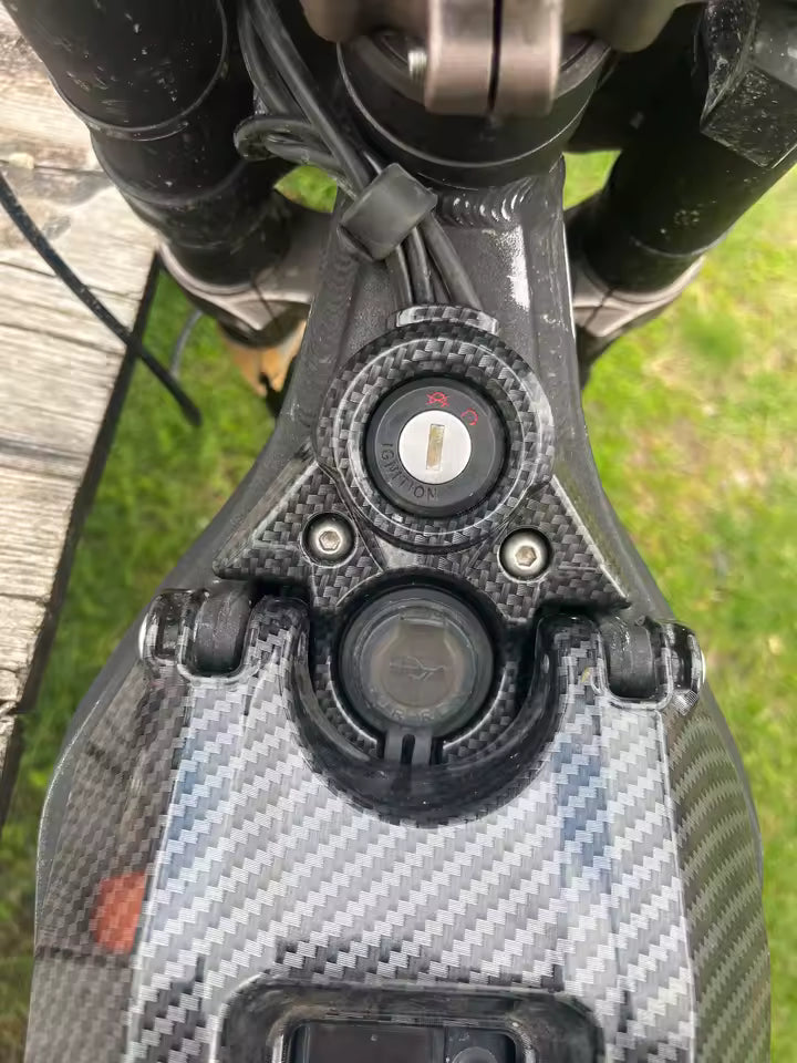 Black/Carbon Key Ignition Cover – Fits Sur-Ron Light Bee X (LBX) & Light Bee S (LBS)